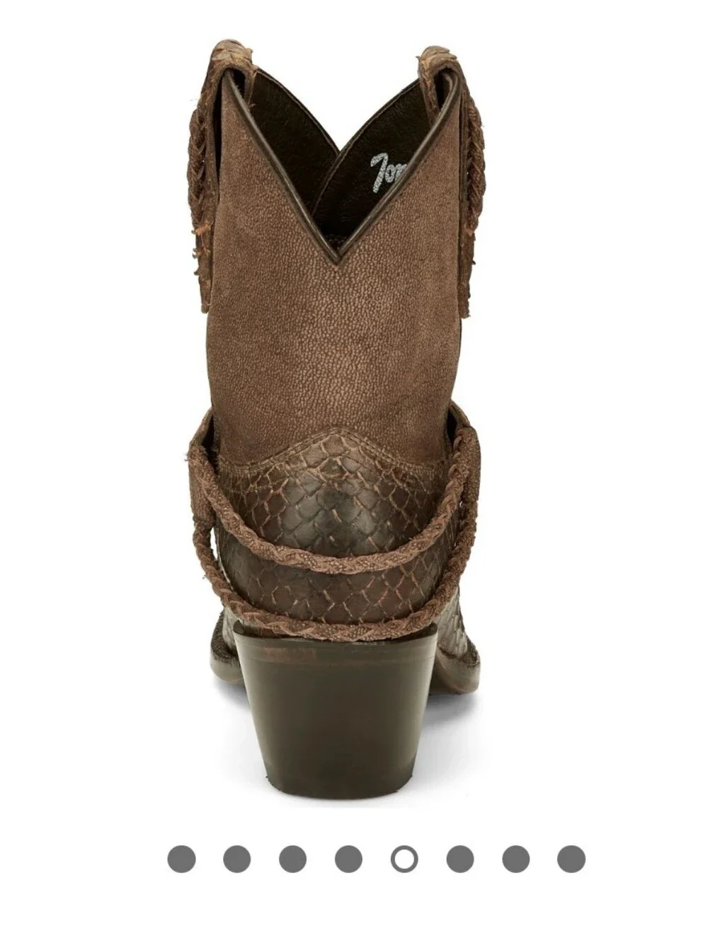 Tony Lama Espresso Bernadette Western Boots Size 7 Round Toe